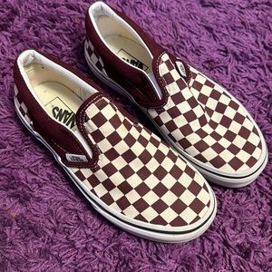 Girls Checkered Vans: Size 2